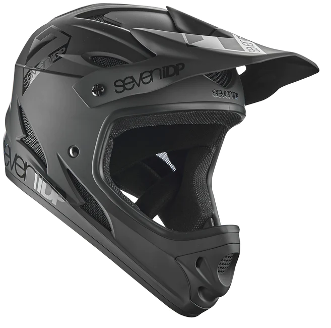 CASCO SEVEN IDP M1 FULL FACE HELMET BLACK GLOSS