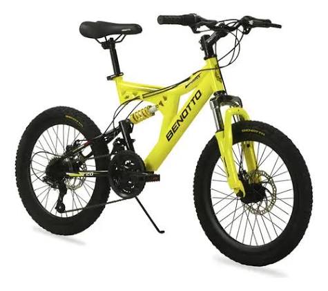 BICICLETA BENOTTO SNIPER MONTAÑA R20 21V AMARILLO